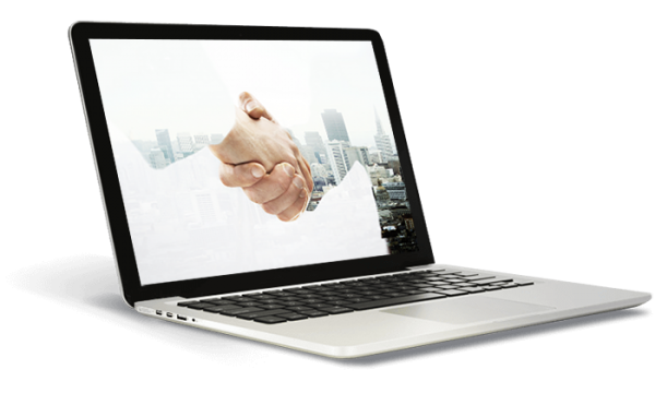pst-macbook Double exposure image of two people shaking hands